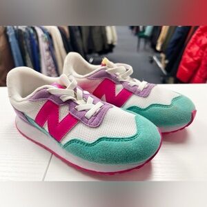New Balance Kids Sneakers Size 13.5Y | Colorful Running Shoes Pink Teal Purple